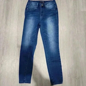Fashion Nova Women's Distressed Skinny Jeans Medium Wash Blue Size 5